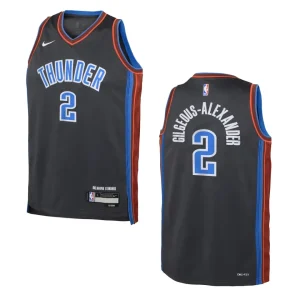 2022-23 Oklahoma City Thunder Youth City Edition Shai Gilgeous-Alexander Grey Jersey - Alzaintravels