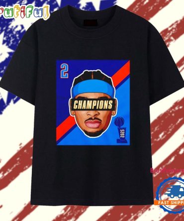 Shai Gilgeous-Alexander Okc Thunder Champions Big Face T Shirt