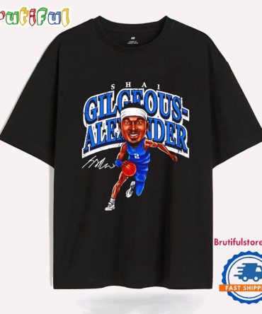 Shai Gilgeous-Alexander Oklahoma City Thunder Signature Caricature T Shirt