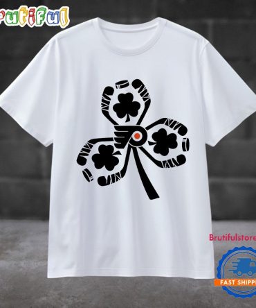 Shamrock Hockey St Patricks Day Philadelphia Flyers Sporty 2025 T Shirt