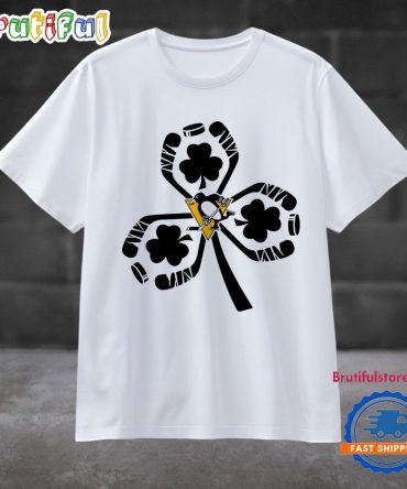 Shamrock Hockey St Patricks Day Pittsburgh Penguins Sporty 2025 T Shirt