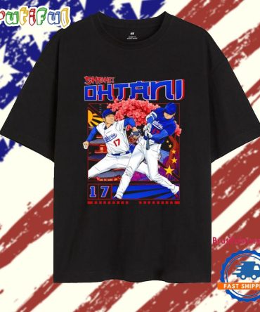 Shohei Ohtani #17 Los Angeles Dodgers Baseball Blossom Comic T Shirt