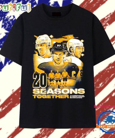 Sidney Crosby Kris Letang & Evgeni Malkin Pittsburgh 20 Seasons T Shirt
