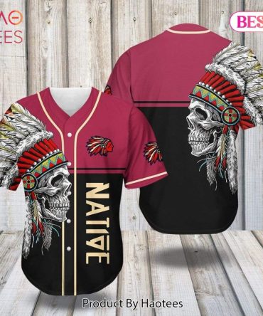 Bold Native Skull Jersey Shirt – Unique Tribal Design For Men & Women