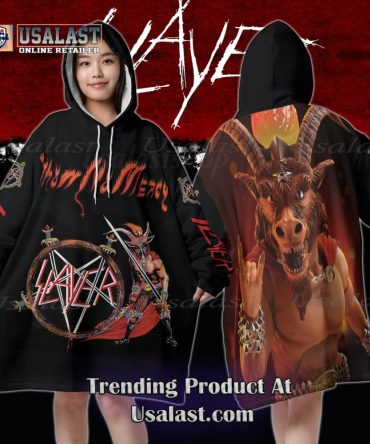 Slayer Show No Mercy Blanket Hoodie Hoodie Blanket