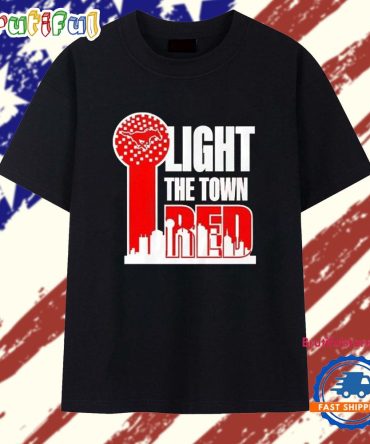 Smu Mustangs Light The Town City Skyline T Shirt