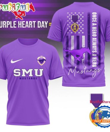 Smu Mustangs Ncaa National Purple Heart Day Unisex 3D Shirt