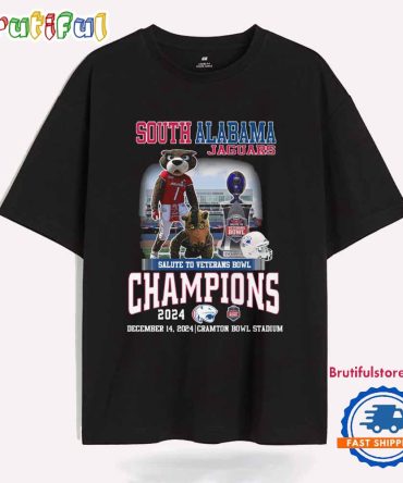 South Albama Jaguars Salute To Veterans Bowl Champion 2024 T Shirt