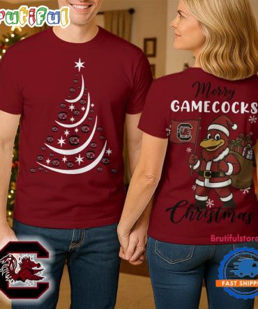 South Carolina Gamecocks 2025 Ncaa Merry Christmas Unisex 3D Shirt