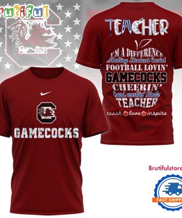 South Carolina Gamecocks Teacher Pride Unisex 3D Shirt
