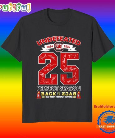 South Carolina Gamecocks Undefeated 2024 2025 Perfect Season Back To Back T Shirt
