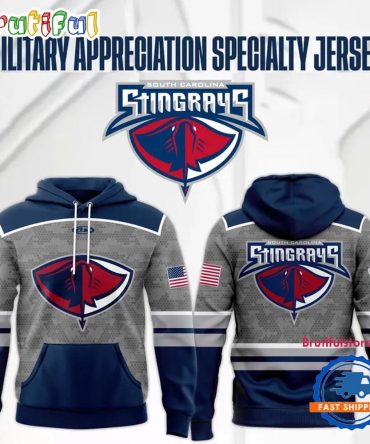 South Carolina Stingrays Military Night  Special 2025 Hoodie Shirt