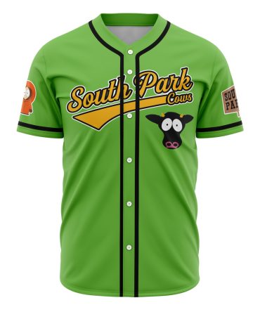 South Park Cows Green Baseball Jersey - Fun Cartoon Fan Apparel