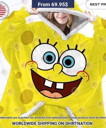 Spongebob Fleece Hoodie Blanket