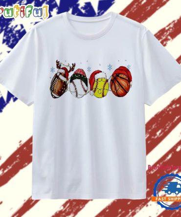 Sport Balls Christmas Lights T Shirt