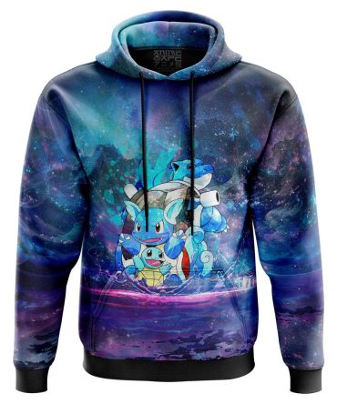 Squirtle Splash Pokemon 3D All Over Print Hoodie