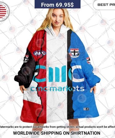 St. Kilda Saints Mix Hoodie Blanket