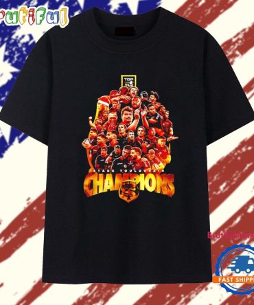 Stade Toulousain Rugby Champions Du Top 14 Noire T Shirt
