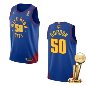 Denver Nuggets 2023 NBA Finals Champions Aaron Gordon Statement Blue Jersey - Alzaintravels