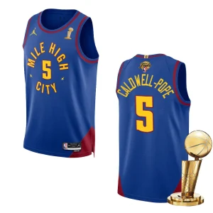 Denver Nuggets 2023 NBA Finals Champions Kentavious Caldwell-Pope Statement Blue Jersey - Alzaintravels