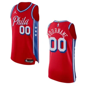 2022-23 Statement Edition Philadelphia 76ers Custom Red Jersey - Alzaintravels