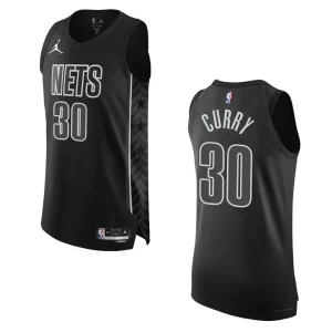 2022-23 Statement Edition Brooklyn Nets Seth Curry Black Authentic Jersey - Alzaintravels