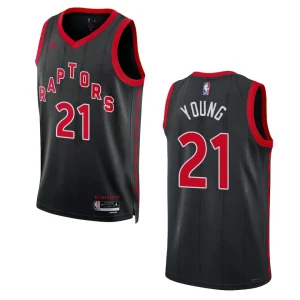 2022-23 Statement Edition Toronto Raptors Thaddeus Young Black Swingman Jersey - Alzaintravels