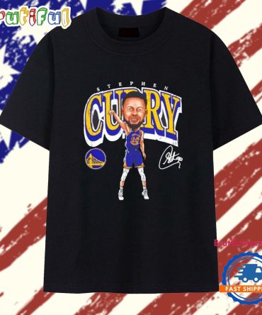 Steph Curry Golden State Warriors Cartoon Signature T Shirt