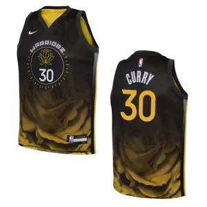 Youth Golden State Warriors 2022-23 City Edition Stephen Curry Black Jersey - Alzaintravels