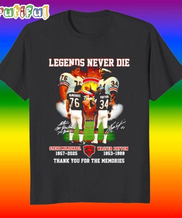Steve Mcmichael And Walter Payton Legend Never Die Thank You T Shirt