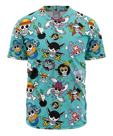 Strawhats Jolly Roger One Piece Baseball Jersey