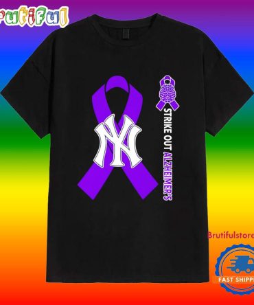 Strike Out Alzheimer’S New York Yankees T Shirt