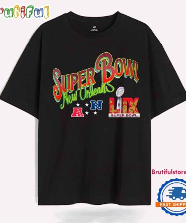 Super Bowl New Orleans Trophy Logo Nfc Vs Afc Football T Shirt