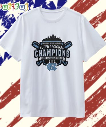 Super Regionals Champions 2025 North Carolina Baseball City Skyline T Shirt