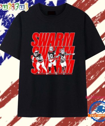 Swarm Houston Texans Will Anderson Jr. Azeez Al-Shaair And Derek Stingley Jr T Shirt