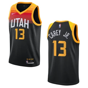 Utah Jazz City Edition Vernon Carey Jr. 2022-23 Swingman Black Jersey - Alzaintravels
