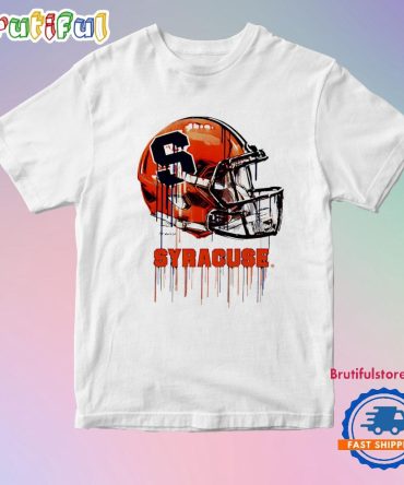 Syracuse Orange Dripping Football Helmet T Shirt