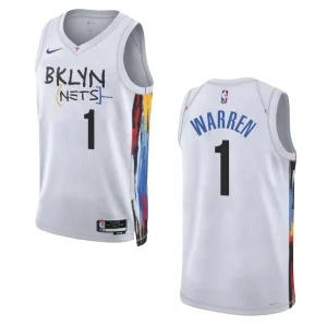 Brooklyn Nets T.J Warren 2022-23 City Edition White Swingman Jersey - Alzaintravels