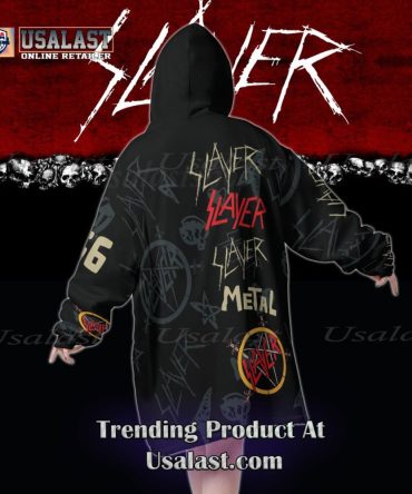 Slayer Band Custom Name Blanket Hoodie Hoodie Blanket
