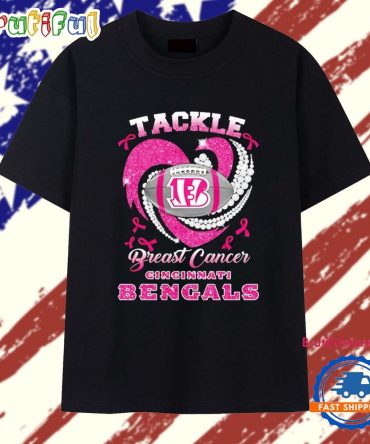 Tackle Breast Cancer Cincinnati Bengals 2025 T Shirt
