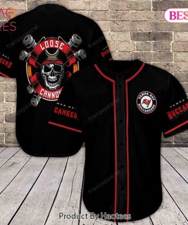 Skull & Pistons Baseball Jersey - Bold Black & Red Design For Buccaneers Fans