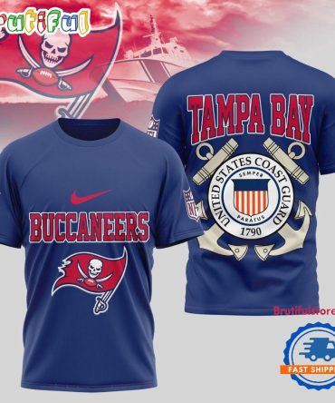 Tampa Bay Buccaneers Nfl United States Coast Guard Limited 3D Shirt