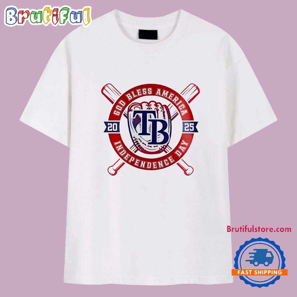 Tampa Bay Rays God Bless America Independence Day 2025 T Shirt