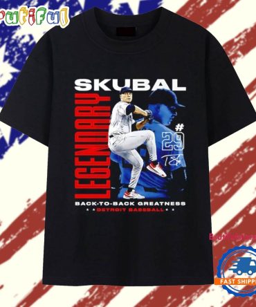 Tarik Skubal #29 Detroit Tigers Legendary Back To Back Greatness Signature T Shirt