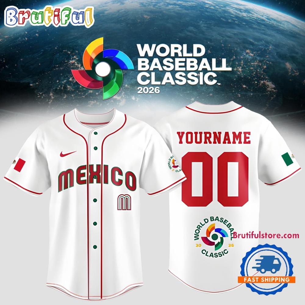 Team Mexico 2026 World Baseball Classic Pesonalized White Jersey Shirt