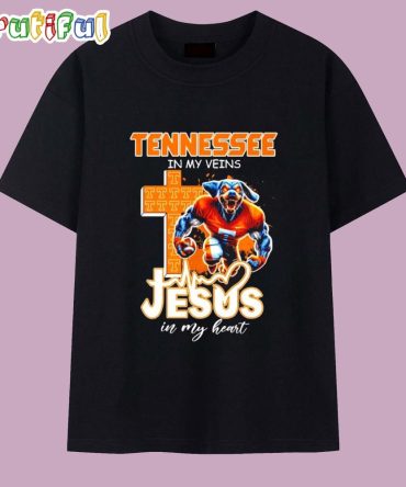 Tennessee In My Veins Jesus In My Heart Mascot T Shirt