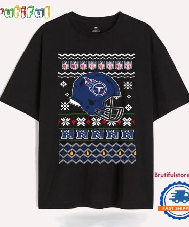 Tennessee Titans Football Logo Team Helmet Merry Chritmas 2024 T Shirt