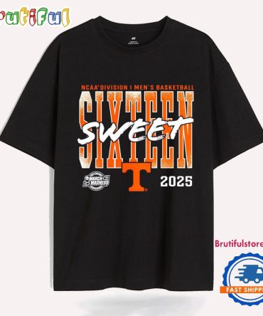 Tennessee Volunteers 2025 Ncaa Men’S Basketball Tournament March Madness Sweet 16 T Shirt