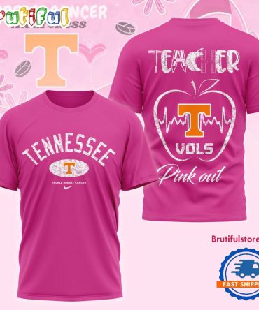 Tennessee Volunteers 2025 Ncaa Teacher Tackle Breast Cancer Unisex 3D Shirt