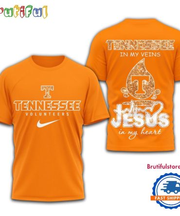 Tennessee Volunteers Jesus In My Heart All Over Print Shirt